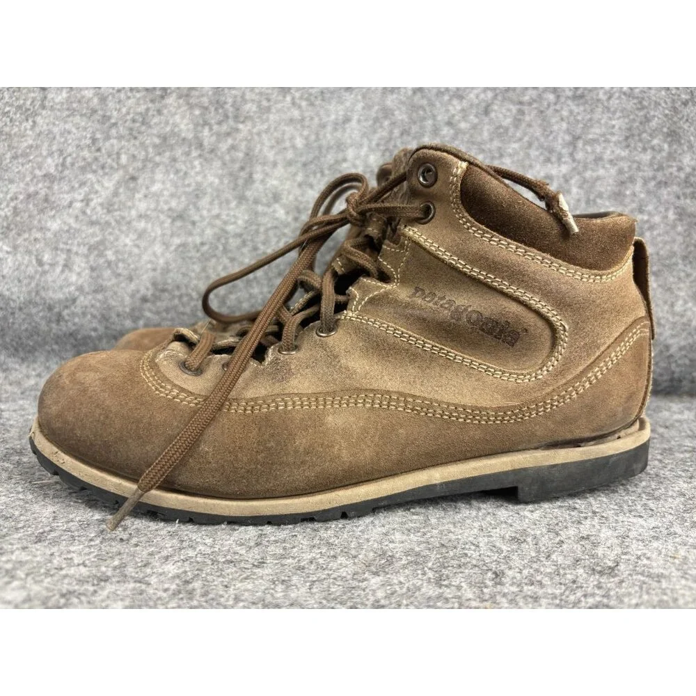 Patagonia Boots Mens Size 7.5 Brown Suede Chukka Hiking Ankle Made Italy‎ Trail